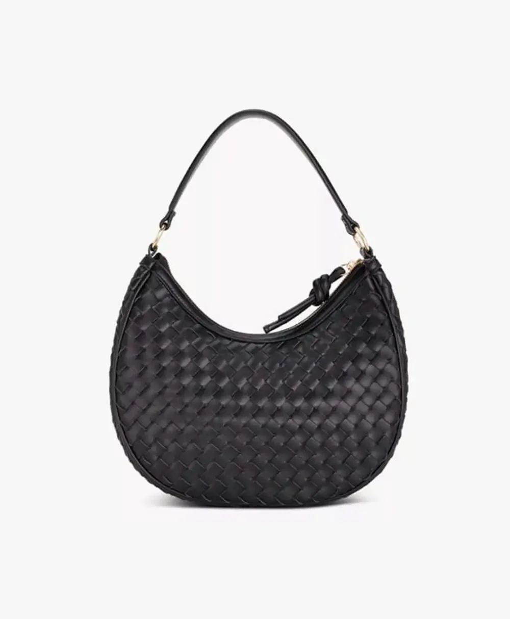 On 34th Women's Woven Crossbody Hobo in Black (MSRP $90)